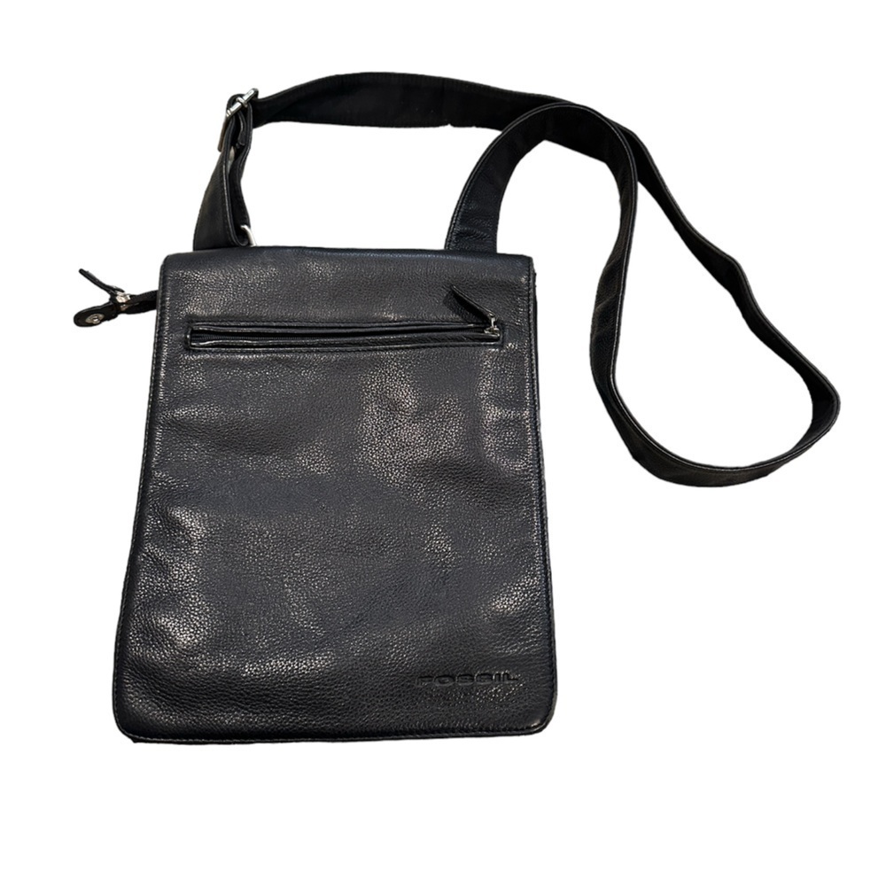 FOSSIL Black Leather Crossbody Bag